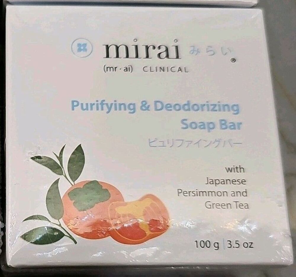 Mirai Clinical Persimmon Soap Bar (100g) Body Purifying Deodorizing Nonenal